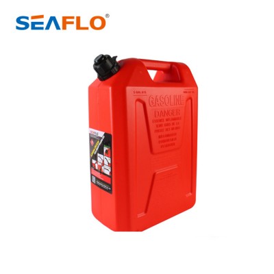 Seaflo 20l 5 Gallon Automatic Shut Off Wide Mouth Red Plastic Jerry Can For Motorcycle